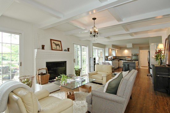 69 Round Barn Road Barrington Hills, IL 60010 - Photo 7 of 15 a living room with furniture fireplace and a large window