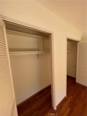 a view of a pathway of a yard with large trees