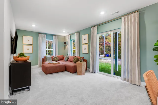 a deck view with a seating space