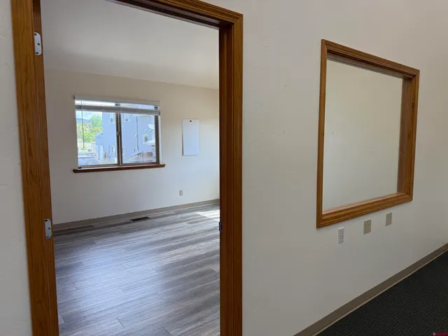 a view of an front door