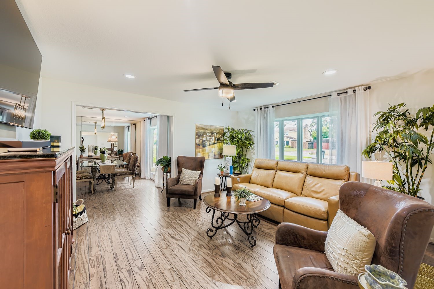 610 Andover Street Spring, TX 77373 - Photo 5 of 26 a living room with furniture and a large window