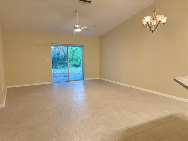 a view of empty room with a window