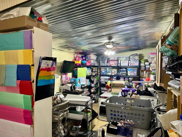 a room with furniture