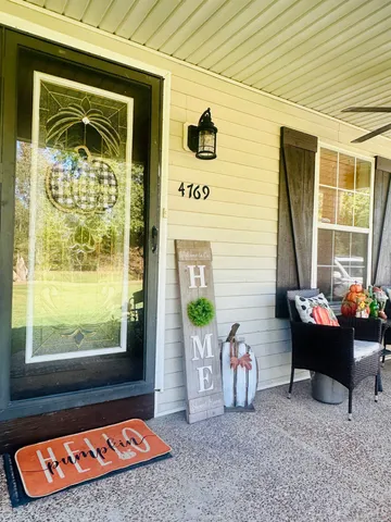 a view of an outdoor sitting space