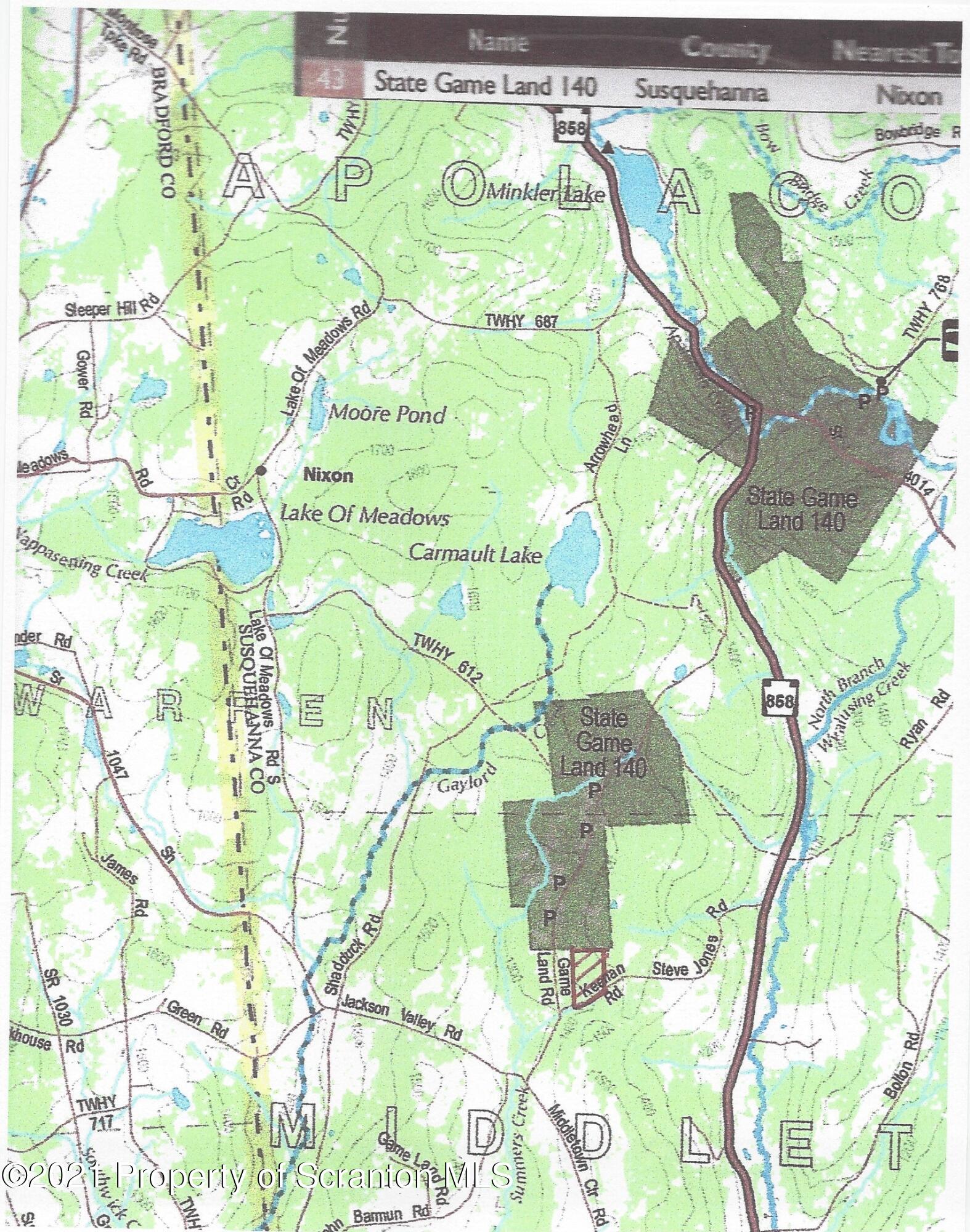 Keenan Road Little Meadows, PA 18830 - Photo 2 of 10 Suhayda_Topo-Stae Game Lands
