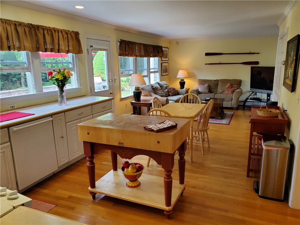 4 Key Court Newport, RI 02840 - Photo 15 of 49 Entry View from Dining room into Eat in Kitchen & family Room