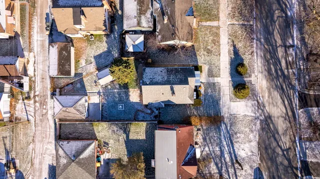 an aerial view of a city