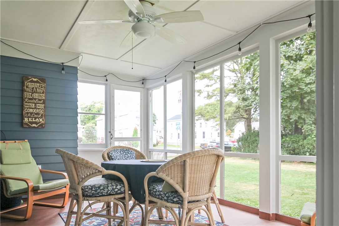 400 North Porter Street Dix, NY 14891 - Photo 26 of 35 Relaxing Screened Back Porch with Ceiling Fan, Per
