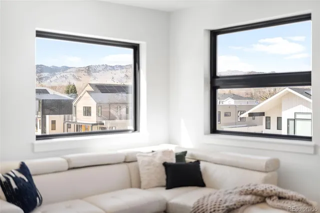 a view of balcony with furniture