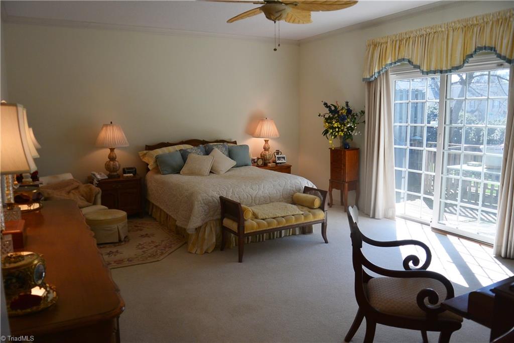 552 Lindley Road Greensboro, NC 27410 - Photo 12 of 30 Master bedroom is huge! Big enough for all your furniture and then some. You can also step out on your deck directly from the bedroom.