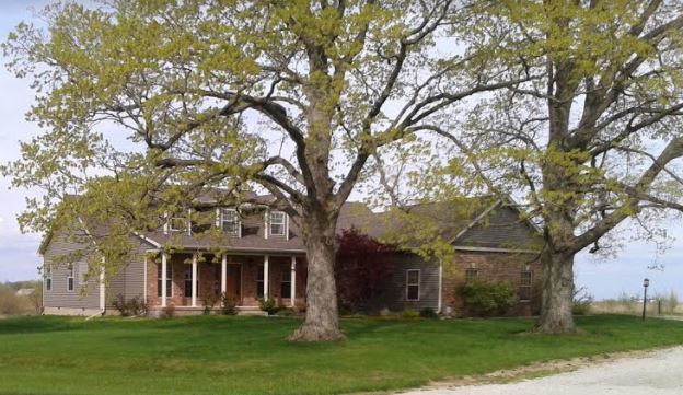 front view of a house with a tree in a yard