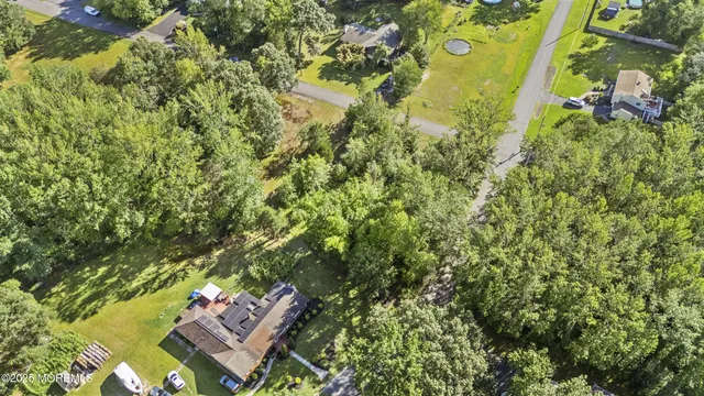 a view of a yard with plants and wooden fence