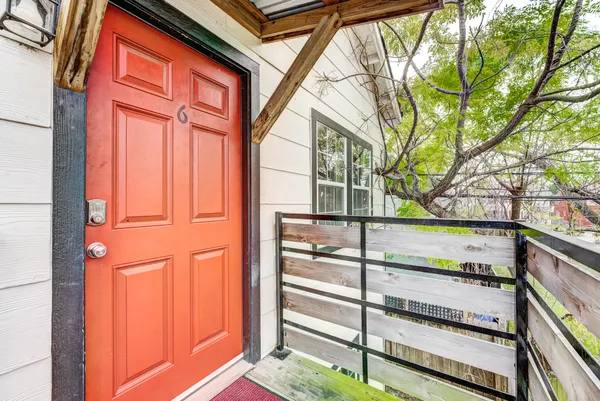 a view of a house with a large window