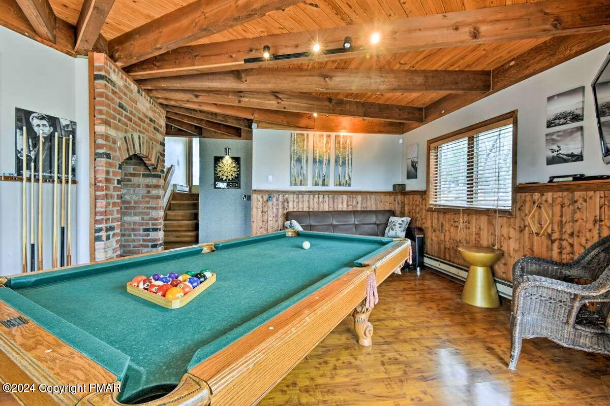 122 Elgin Way Bushkill, PA 18324 - Photo 9 of 32 a room with pool table and windows