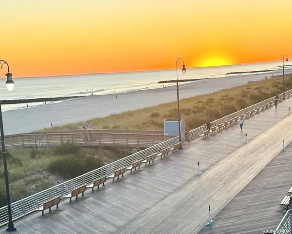 a view of a balcony with ocean view