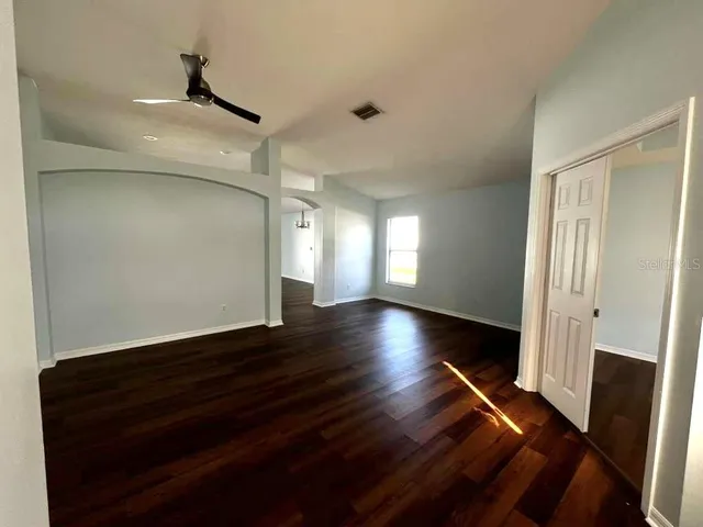 wooden floor in an empty room