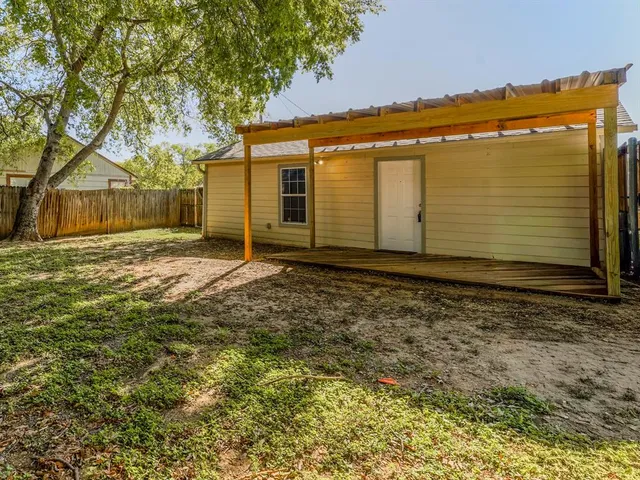 a backyard of a house