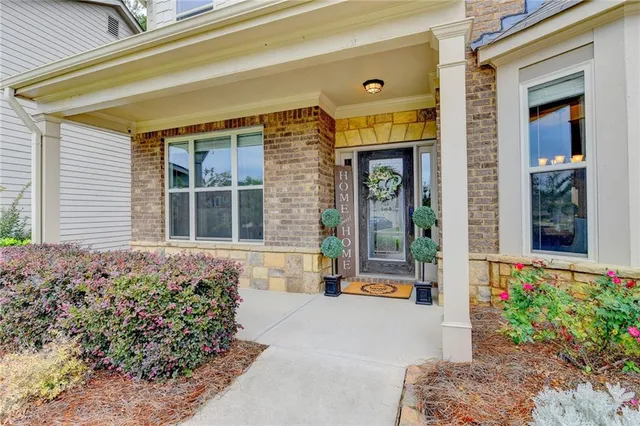 a front view of a house