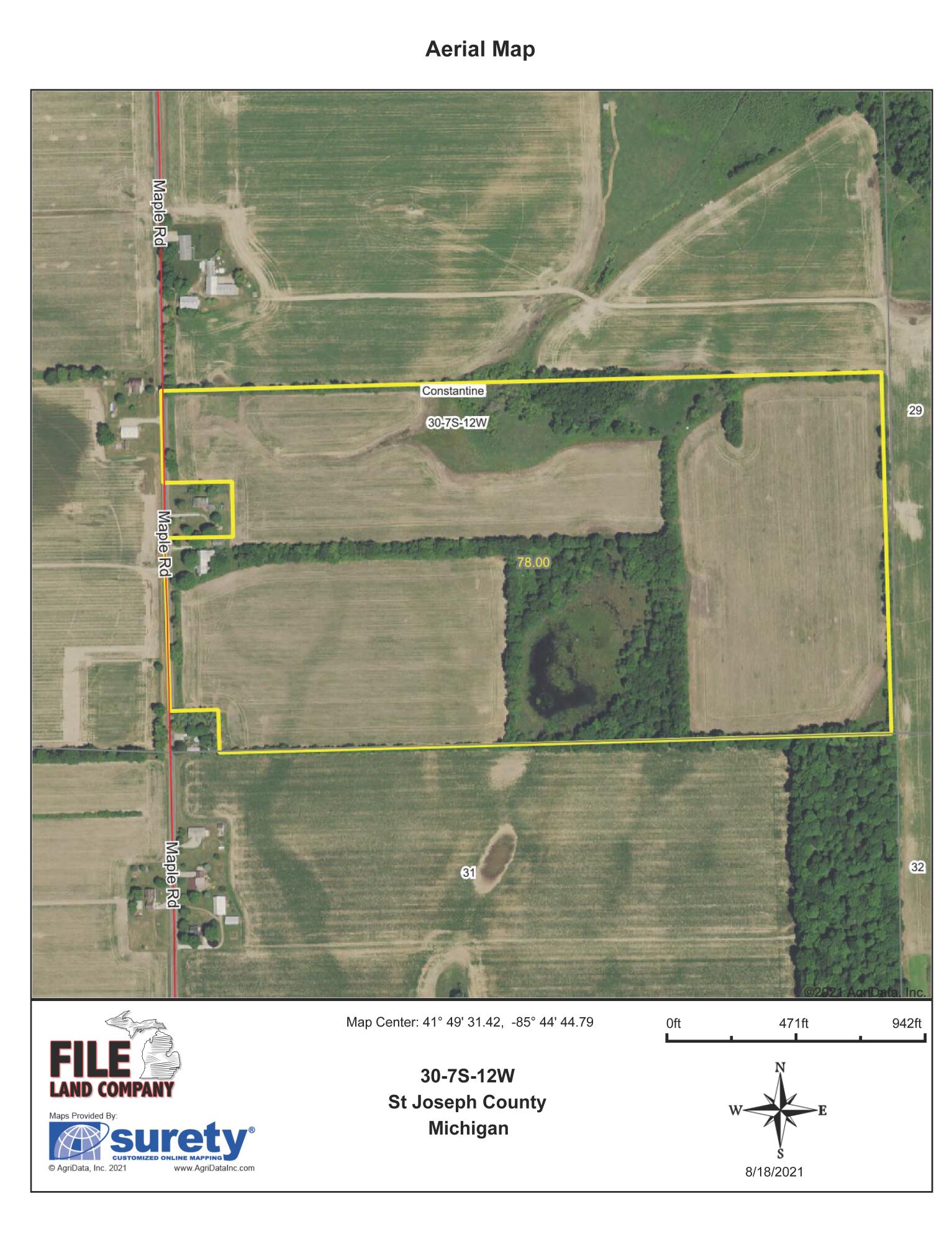Vl Maple Road Constantine, MI 49042 - Photo 1 of 1 Aerial