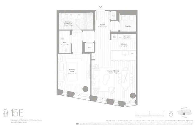 $1,700,000 | 30 Front Street, Unit 15E | DUMBO