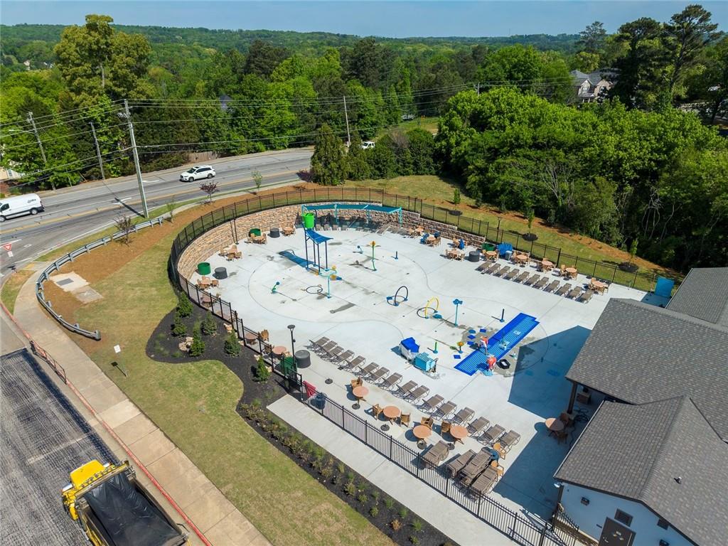 6204 Oakdale Ridge Court Southeast Mableton, GA 30126 - Photo 43 of 48 an aerial view of a house with a swimming pool