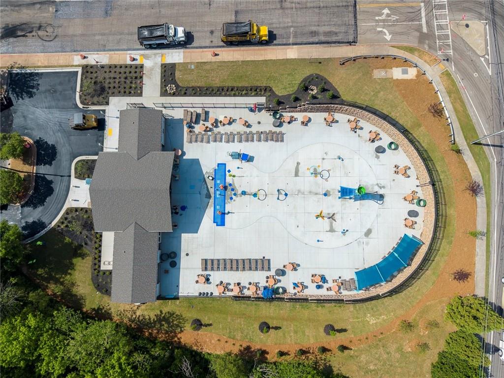 6204 Oakdale Ridge Court Southeast Mableton, GA 30126 - Photo 45 of 48 an aerial view of a house with a swimming pool