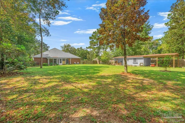 front view of a house with a big yard