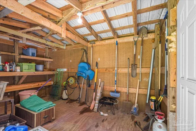 a view of storage and utility room