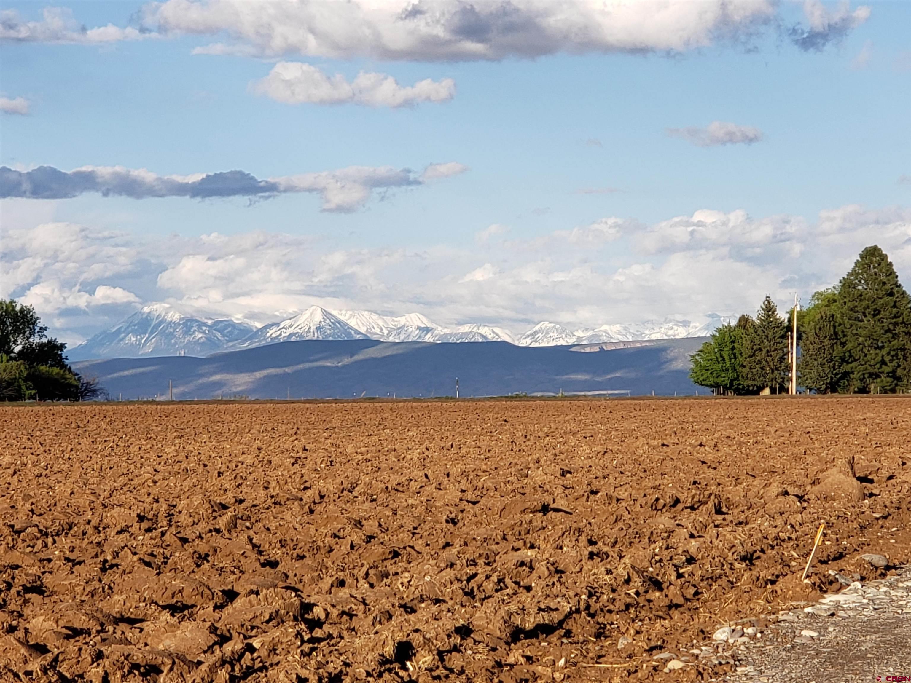 a view of an outdoor space and mountain view