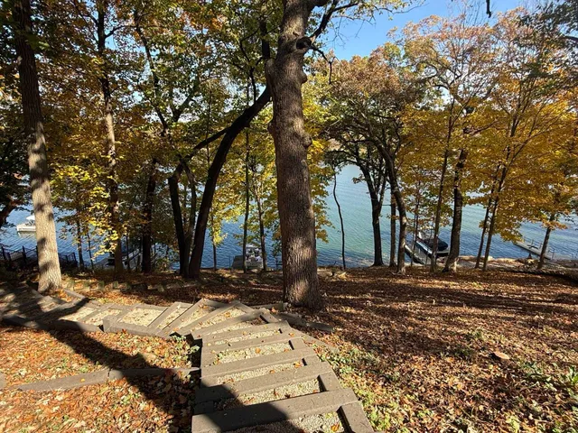a view of road with trees