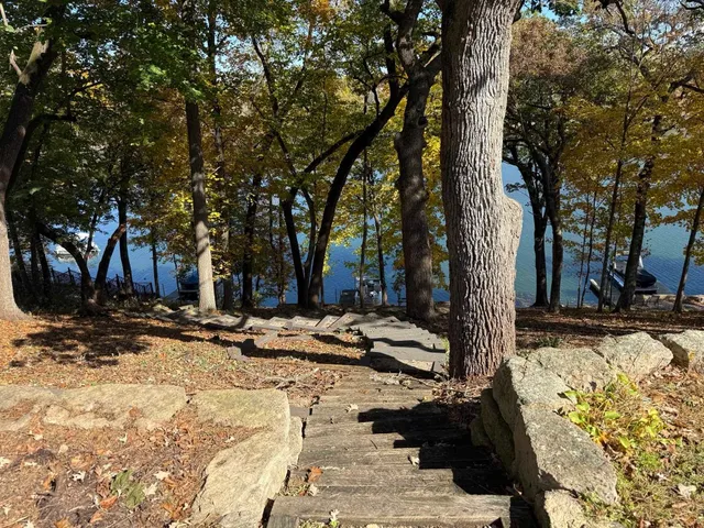 a view of a snow on the side of the road