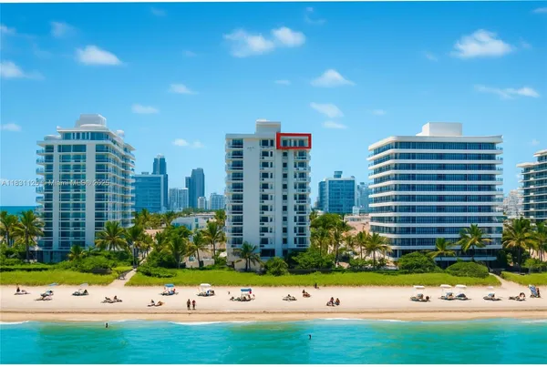 a front view of a multi story building with yard