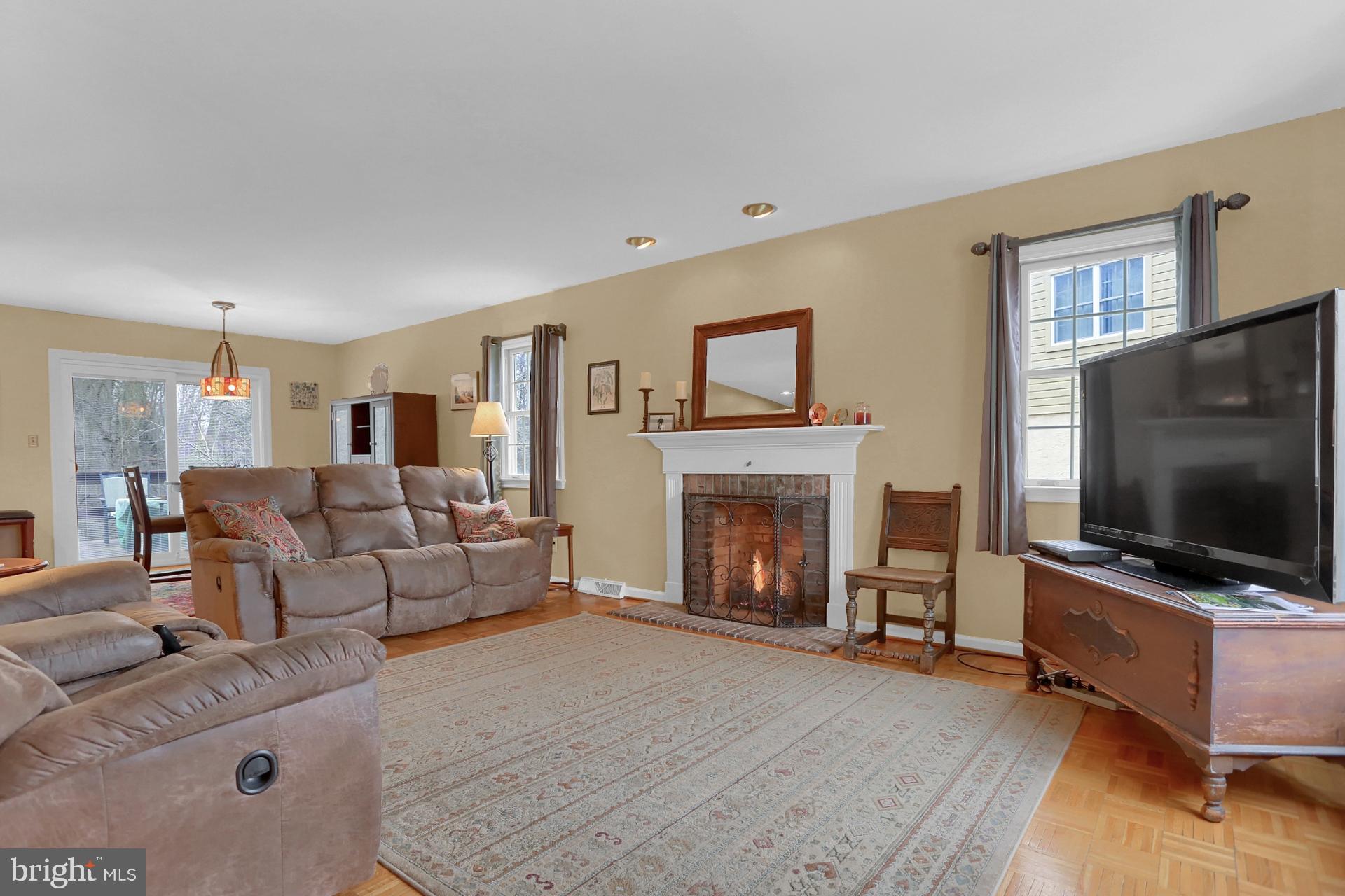 Living Room with a gas fireplace