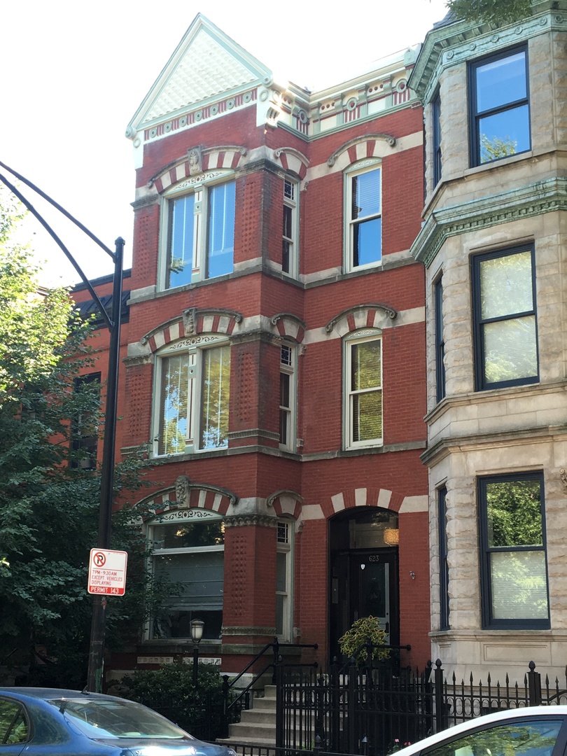 a front view of a building