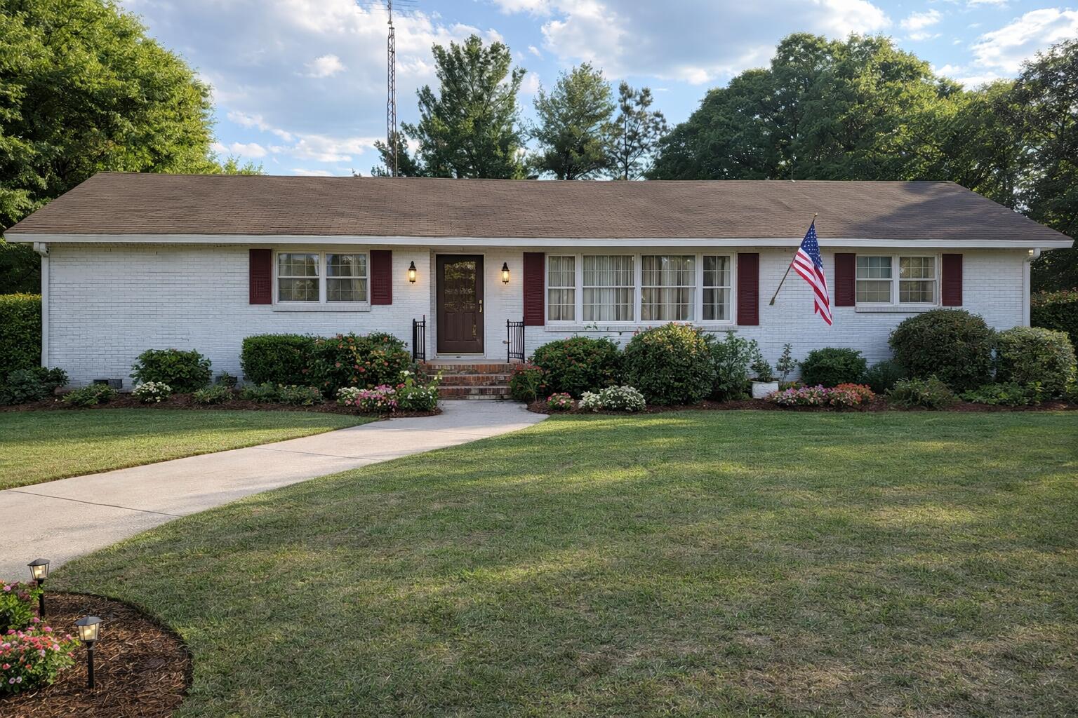 Virtually Staged front yard