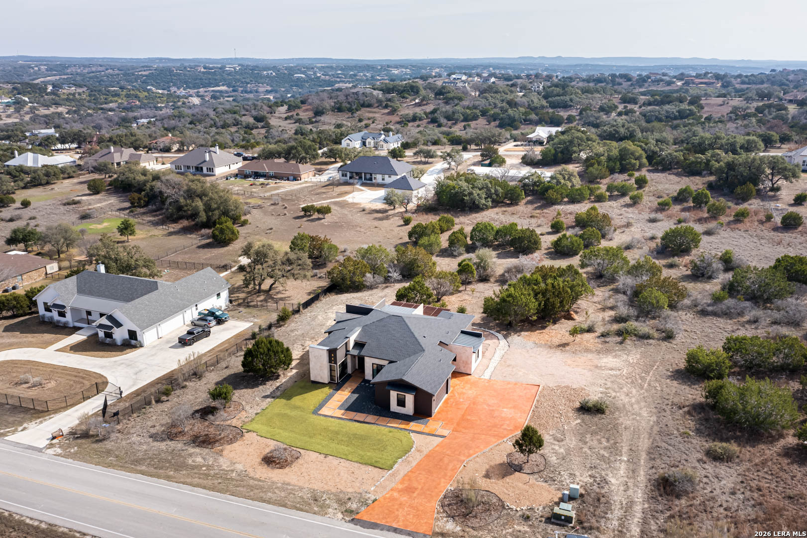643 Mystic Parkway Spring Branch, TX 78070 - Photo 42 of 46 an aerial view of a house with a yard