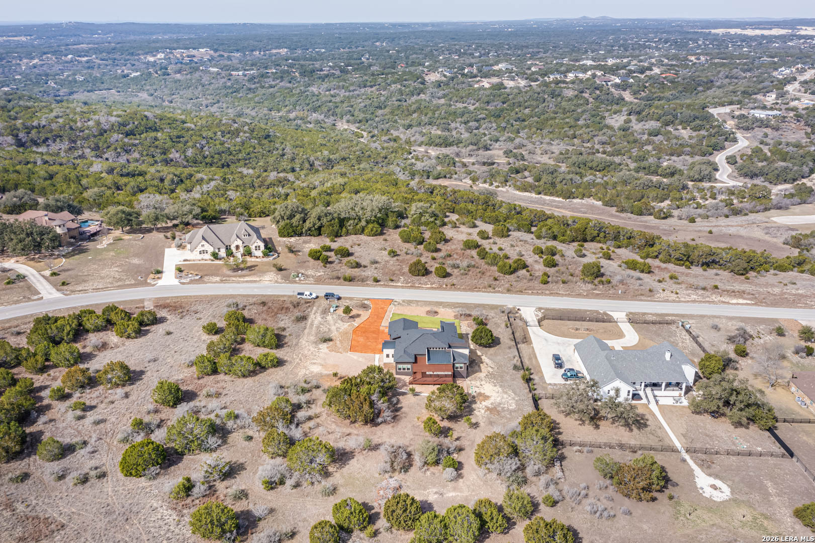 643 Mystic Parkway Spring Branch, TX 78070 - Photo 44 of 46 an aerial view of residential houses with outdoor space