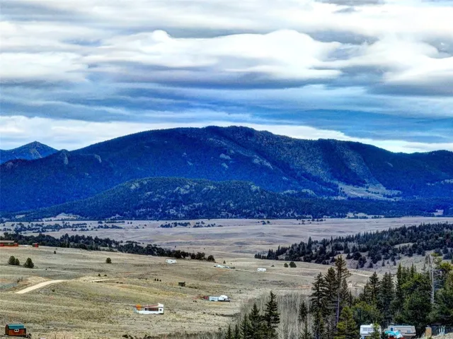 a view of city and mountain