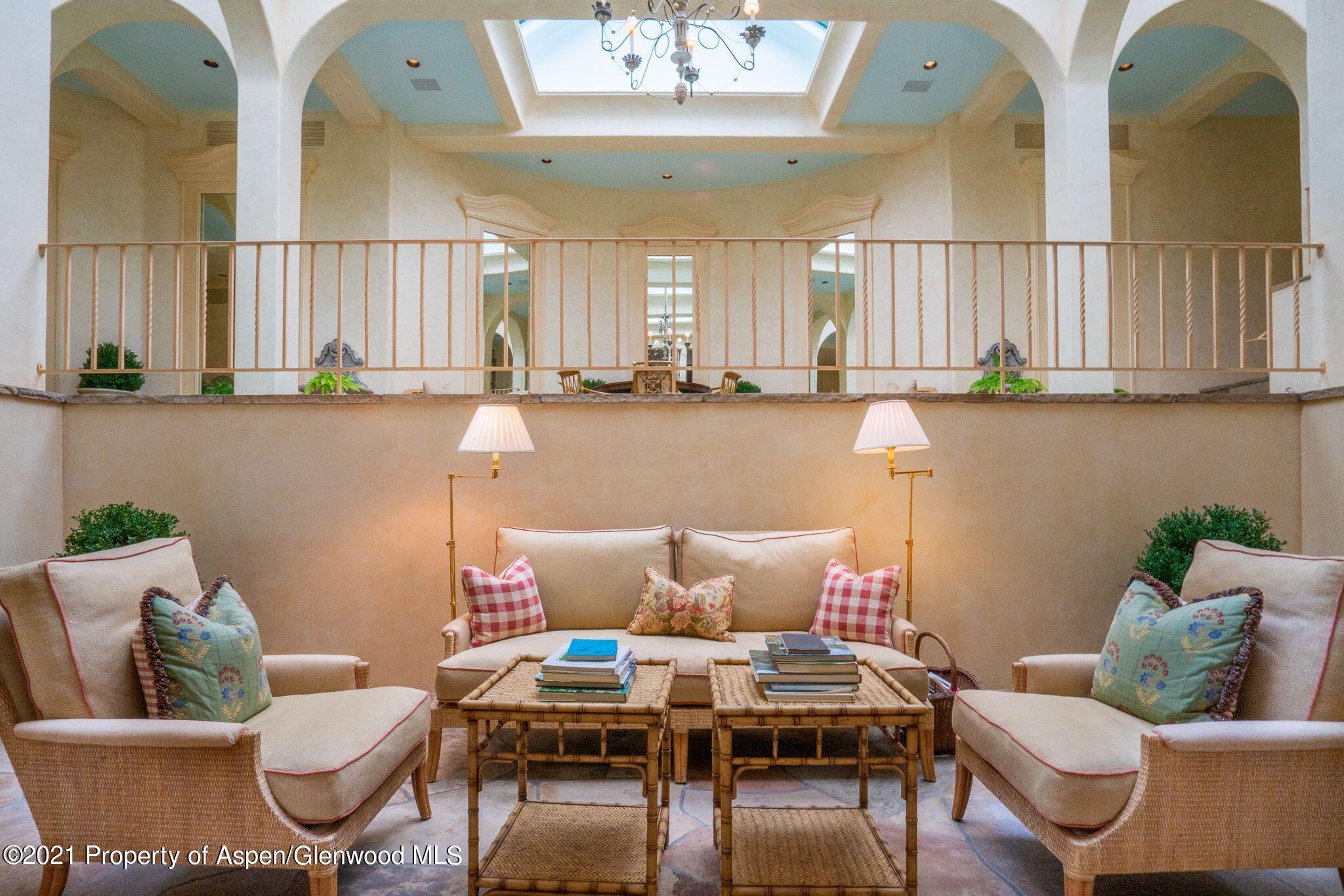 2137 Red Mountain Road Aspen, CO 81612 - Photo 13 of 59 a living room with furniture and a potted plant