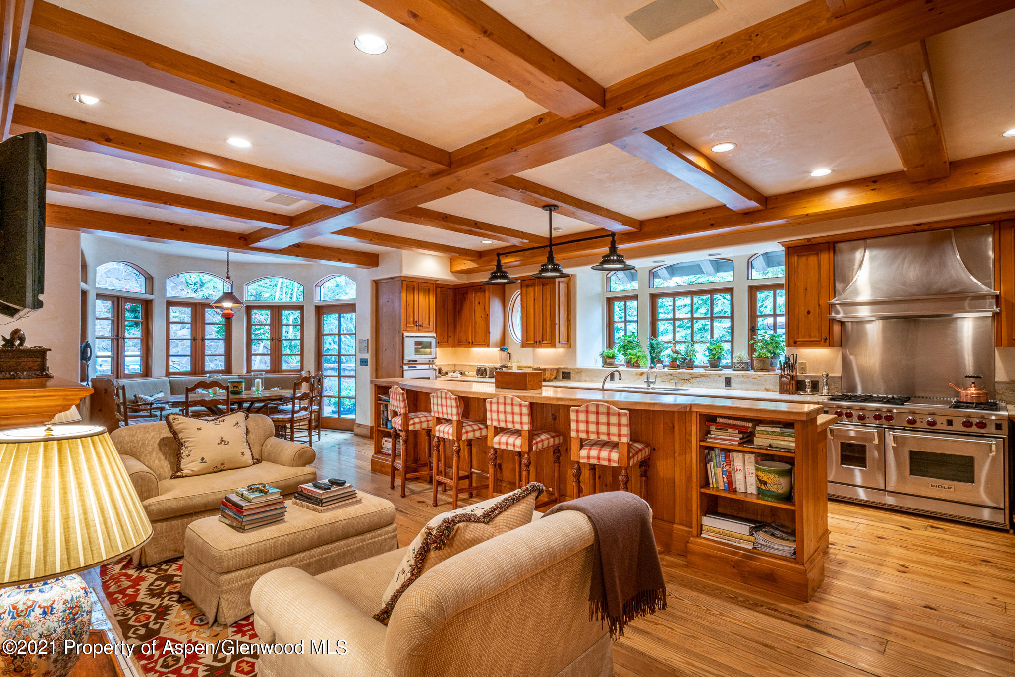 2137 Red Mountain Road Aspen, CO 81612 - Photo 19 of 59 a living room with furniture and a flat screen tv