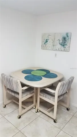 a view of a room with furniture