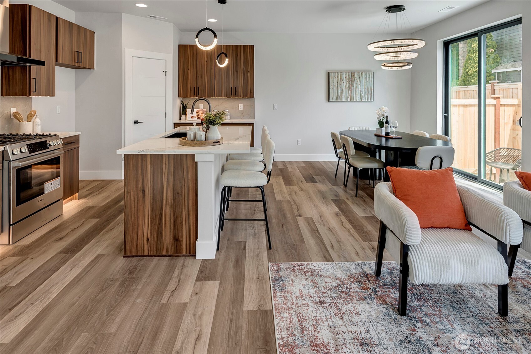 3926 214th Place Southeast, Unit B Bothell, WA 98021 - Photo 18 of 30 a living room with furniture and wooden floor