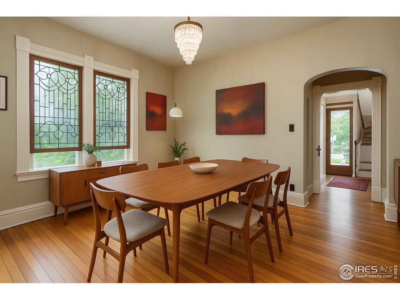 643 Mapleton Avenue Boulder, CO 80304 - Photo 17 of 50 a view of a dining room with furniture and wooden floor