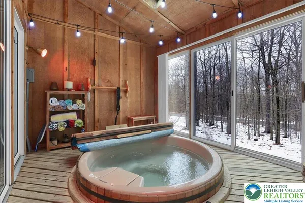 a view of a living room and outdoor space