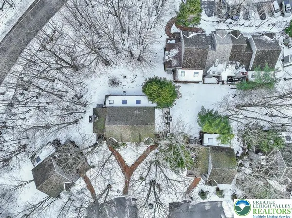 a view of a lake with a city