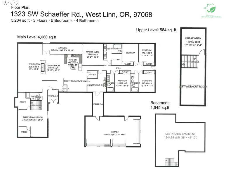 1323 Southwest Schaeffer Road West Linn, OR 97068 - Photo 31 of 31 Floor Plan