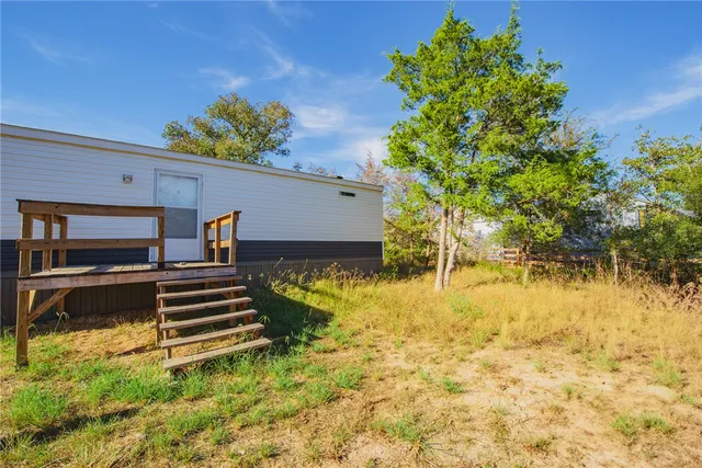 a backyard of a house