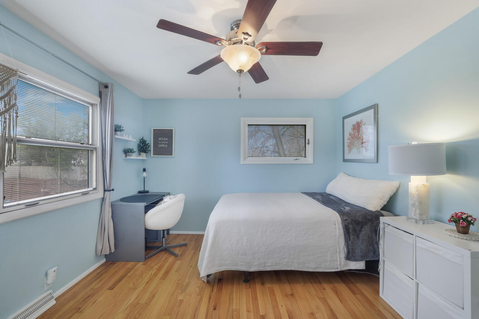 1508 Mayfair Road Champaign, IL 61821 - Photo 23 of 41 a spacious bedroom with a bed and a table