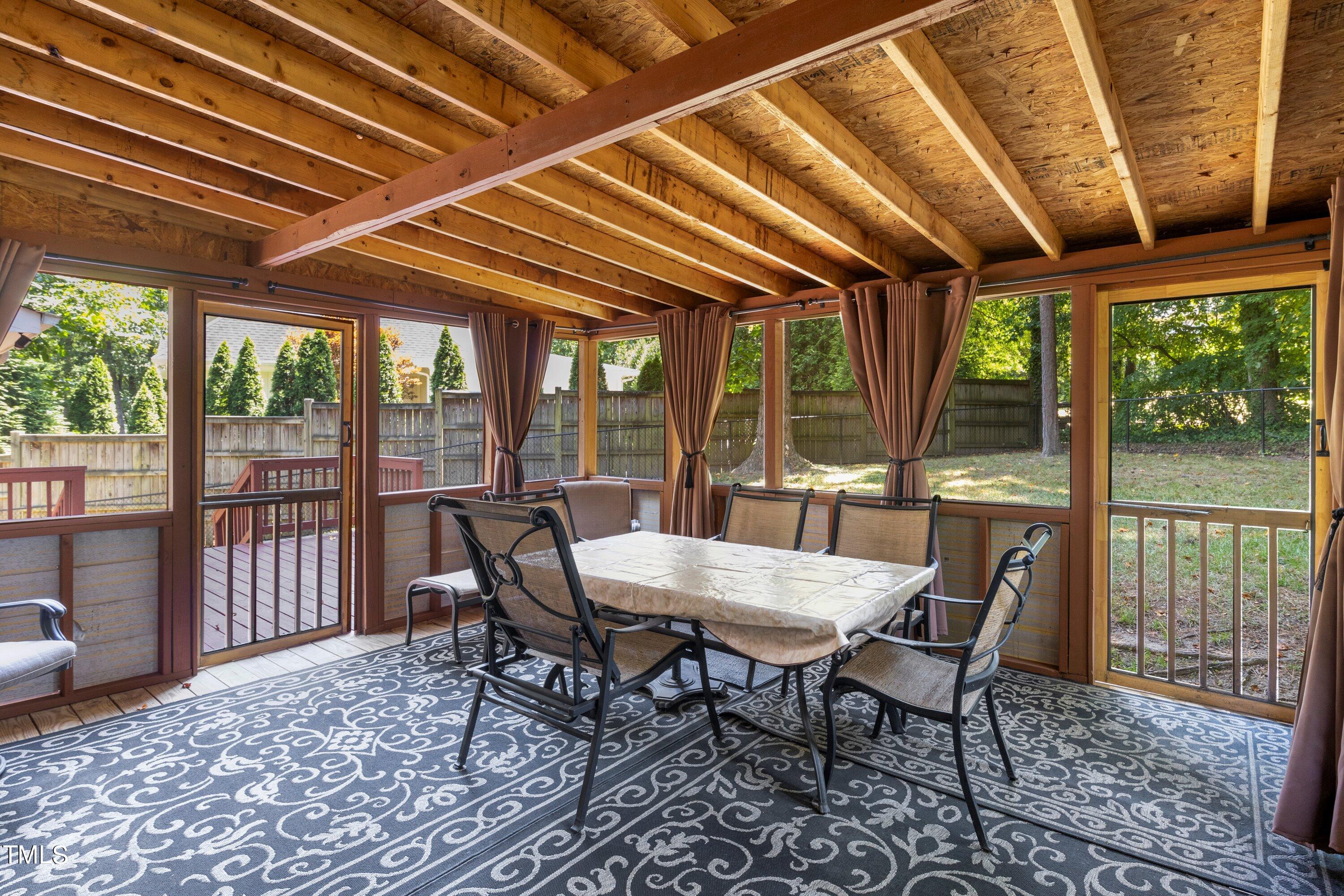 4125 Windsor Place Raleigh, NC 27609 - Photo 37 of 37 a view of a dining room with furniture wooden floor and a potted plant