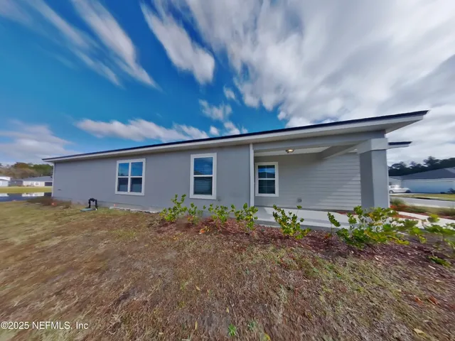 a backyard of a house